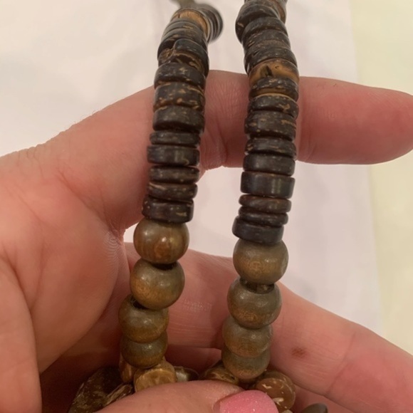 💐5/25 Multi strand coconut bead boho statement necklace - Picture 5 of 7